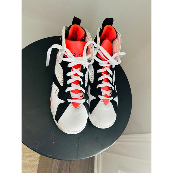 Air Jordan 7 Retro GG Hot Lava 442960-106 White Black Size 6.5Y - Picture 2 of 6